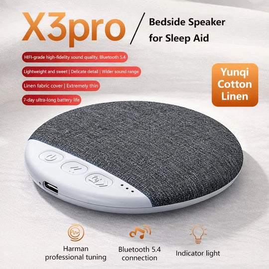 Lenovo Sleeping Bluetooth Speaker Mini  Nature Sound White Noise Soundbar Wireless MP3 Music Player Ultra Thin Timed Speaker