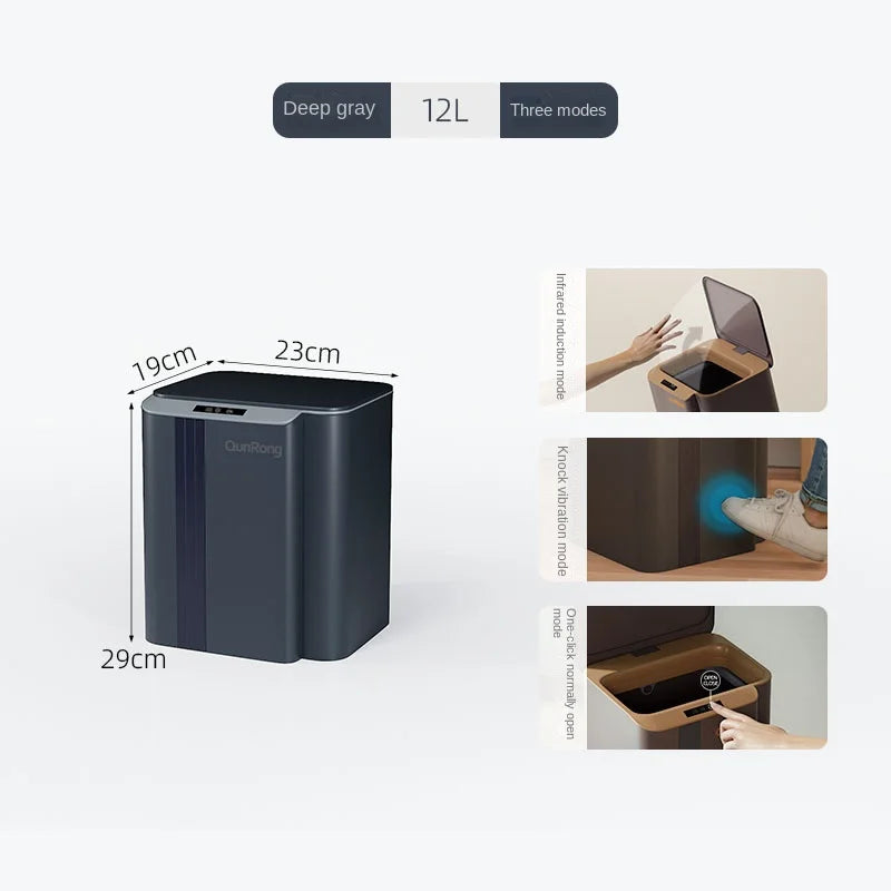 12-14-17-20L Smart Trash Can Automatic Sensor Garbage Can For Bathroom Kitchen Garbage Cube Living Room Recycle Bins Home Access