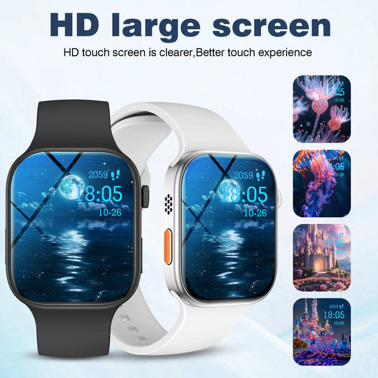 Smart Watch with 2.02-Inch HD Display – Wireless Calling/Dialing, Alarm/Message Notifications, Fitness Tracking, Music Control.