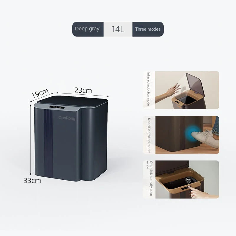 12-14-17-20L Smart Trash Can Automatic Sensor Garbage Can For Bathroom Kitchen Garbage Cube Living Room Recycle Bins Home Access