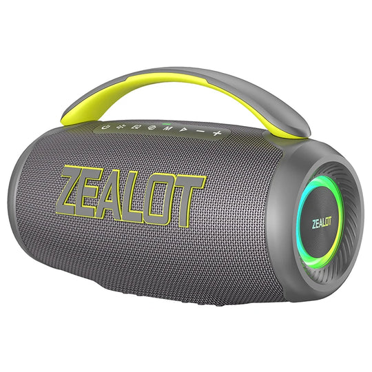 Zealot-P12 Speaker 60W Portable Bluetooth Speaker with IPX6 Waterproof, Comfortable handle,Controllable lighting,TF,USB