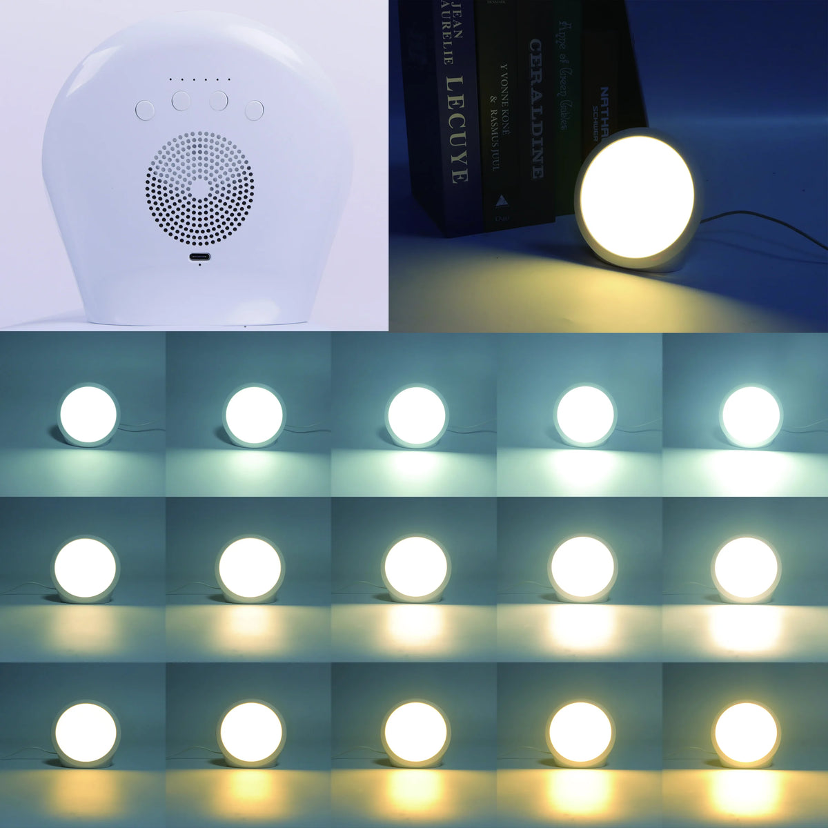 Daylight Lamp,10000 Lux Lamp, Portable Natural Sunlight Lamp with Memory Function,6 Timer Settings,Adjustable Brightness Level