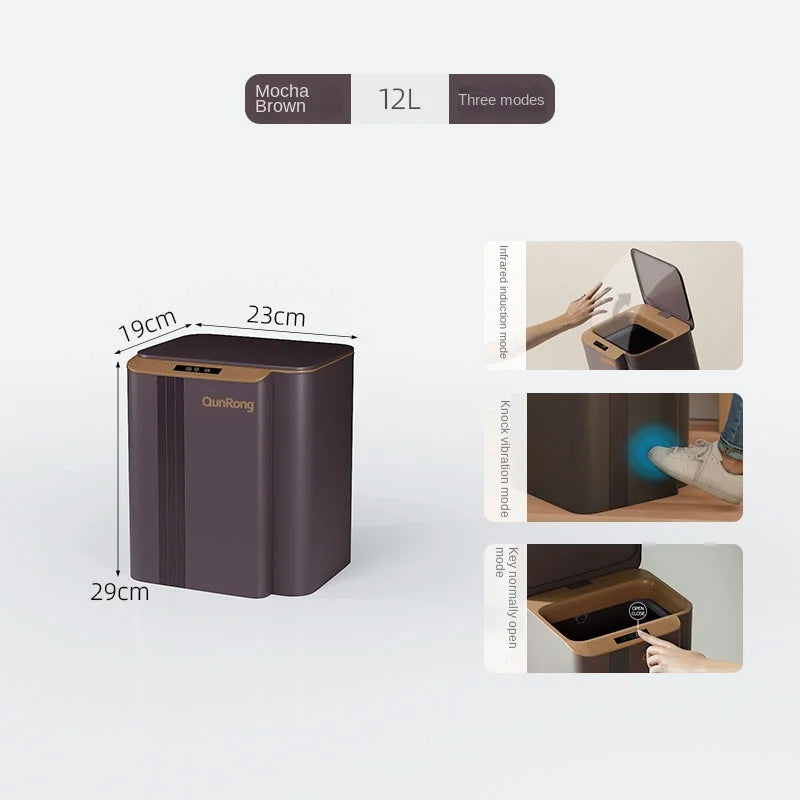 12-14-17-20L Smart Trash Can Automatic Sensor Garbage Can For Bathroom Kitchen Garbage Cube Living Room Recycle Bins Home Access