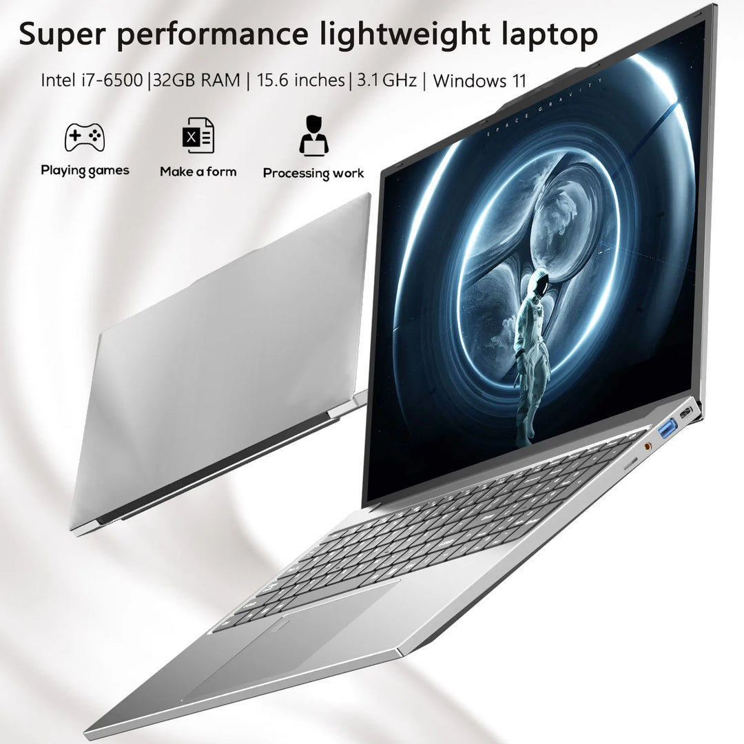 windows 11 15.6" intel core i7-6500U gaming laptops 32GB DDR4 2TB Backlit Keyboard special portable notebook computer pc